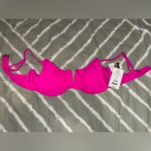 No Boundaries Hot Pink Bikini Top